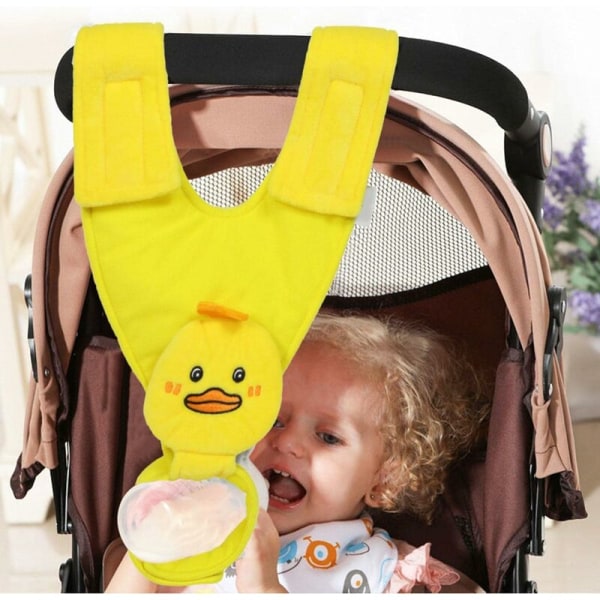 Justerbar babyflaskeholder - Drikkematingsholder Rem - Håndfri Bab