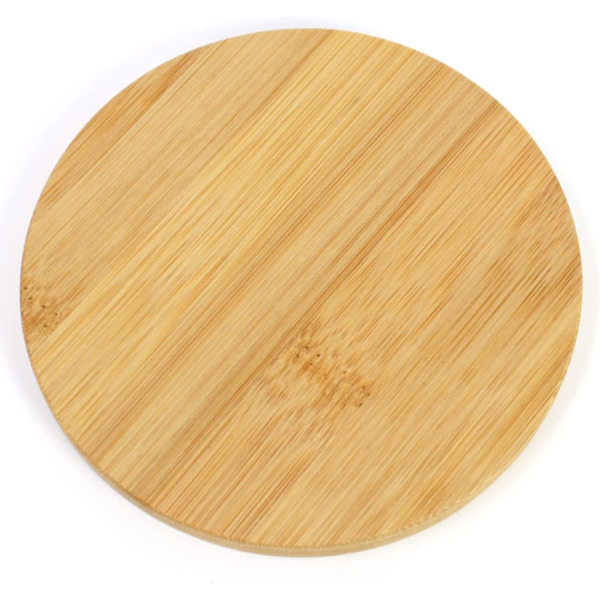 100*100*7mm, 4 kpl, Bambualustat - Pyöreät lasinaluset - Alusta