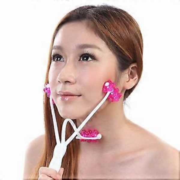 2 i 1 Hage Hals Rynke Cellulite Fjerner Ansigtsløft Roller Massager til Slank()