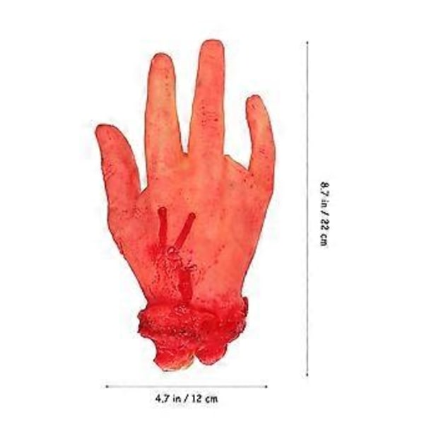 4 stk. Halloween Horror Dekoration Rekvisit Knækket Hånd og Fødder Blodige Rekvisit Forsyninger