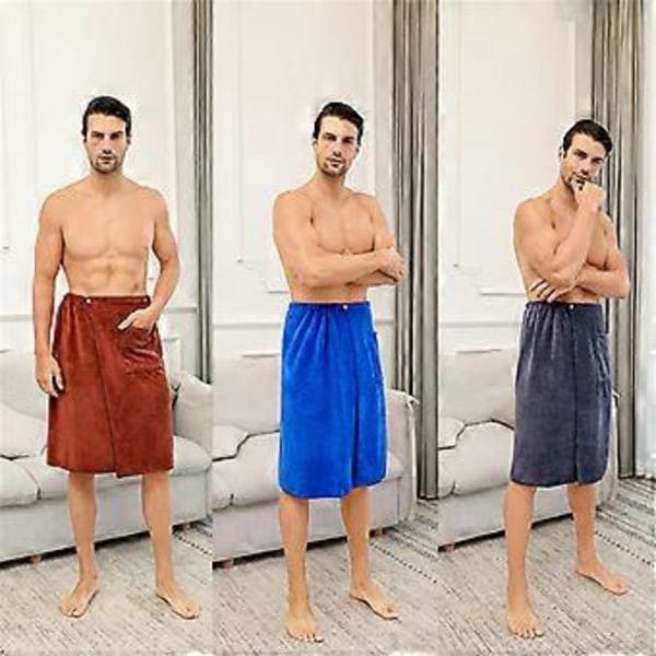 Herr Bärbar Badhandduk Korta Byxor Mjuk Korallfleece Superabsorberande Simning Strandhandduk Filt Kroppshandduk Vit White