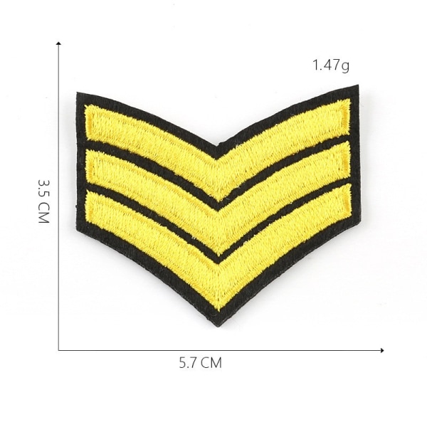 20 kpl Kirjailtu US Army -merkki, kersantin arvo, ommeltava olkapäähän