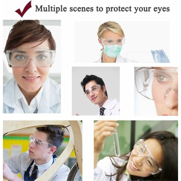 Beskyttende briller, sikkerhetsbriller UV-beskyttelse anti-tåke for landbruksindustri og laboratorium