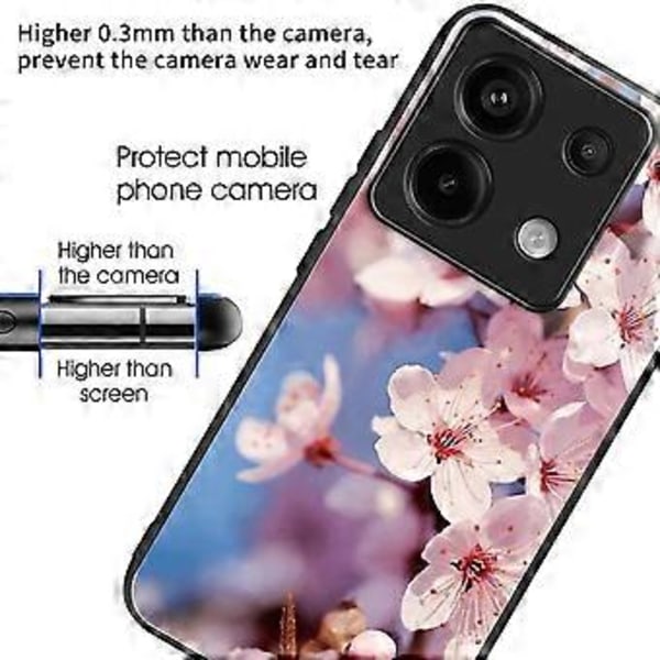 Skal för Xiaomi Redmi Note 13 Pro 5G/Poco X6 5G Härdat Glas+TPU Mönstertryck Baksida Telefonskal Style Q