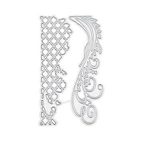 Blomster Baggrund Metal Skærestencils DIY Scrapbooking Album Stempel Papir Ca Sølv