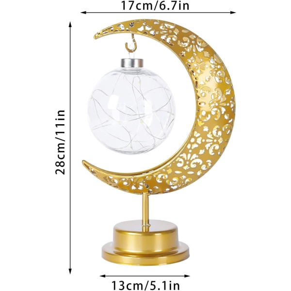 Ramadan Dekorasjonslys Månlampe, Ramadan Nattelys Henger