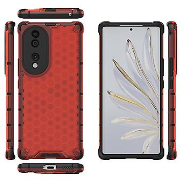 Honeycomb Mobilskal för Honor 70 5G Red