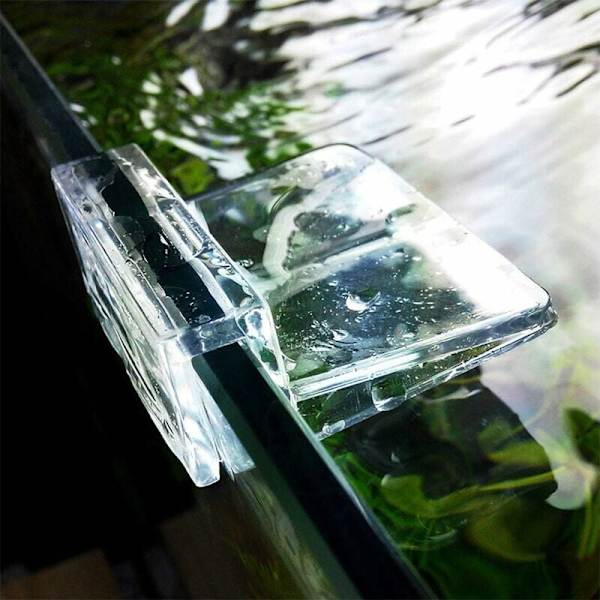 Plastclips för akvarielucka, 10 mm klara glas skyddsklips