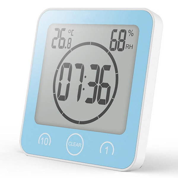 Badrum elektronisk väggklocka Temperatur och luftfuktighet Nedräkning