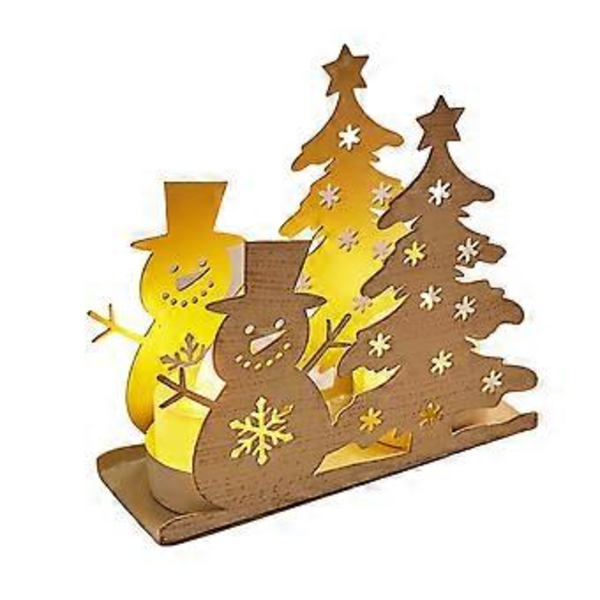 2 st Jul Metall Värmeljushållare Urholkade Snögubbar Snöflinga Järn Ljusstake Ljusstakar för Bordsdekorationer Snowman style
