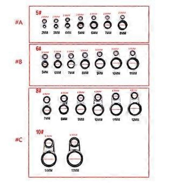 Fiskespö Ringar Set Topp Reparationsset Spö Reparationsset Fisketillbehör Fiskespö Ringar Fiskespö Topp No. 5 top ring for a