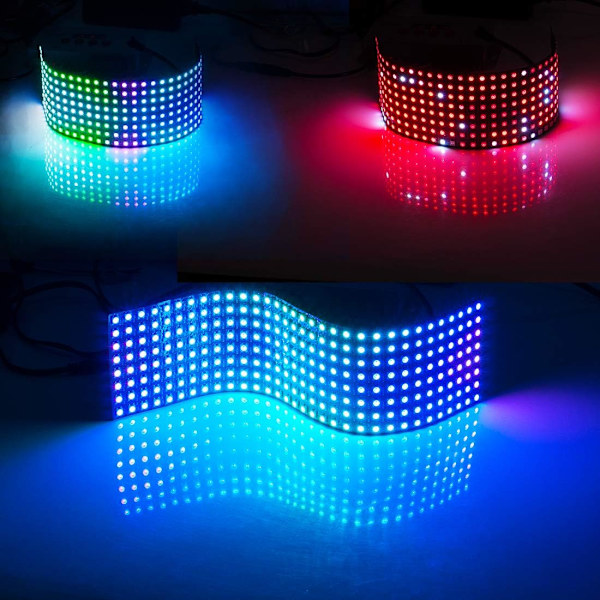 LED Phantom Pixel -näyttö WS2812, DC5V, 32 * 8cm ohjelmoitava RGB