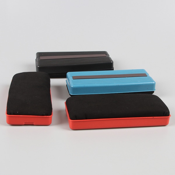 3 x Magnetic Whiteboard Eraser Brush Black Red Blue