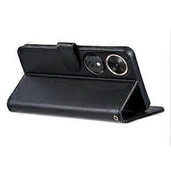 AZNS Honor Play 60 5G -kotelo naarmuuntumaton PU-nahkainen jalustallinen lompakkopuhelinkotelo Black