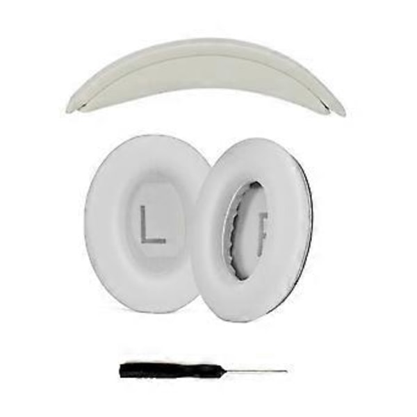 Kvalitets Ørepude Hovedbøjle til QC35 QC35II QC45 QCSE for at Sikre Komfortabel Lytteoplevelse for Alle Brugere Hvid White