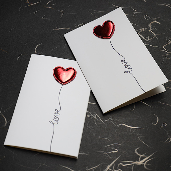 4 handgjorda valentinsdagskort, kärlekshälsningskort, presentkort, valentinsdag, födelsedag årsdag minnesgåva idéer