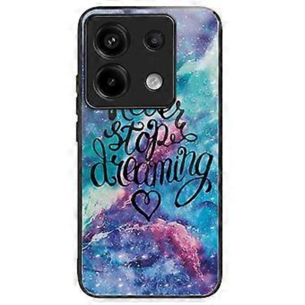 Skal för Xiaomi Redmi Note 13 Pro 5G/Poco X6 5G Härdat Glas+TPU Mönstertryck Baksida Telefonskal Style K