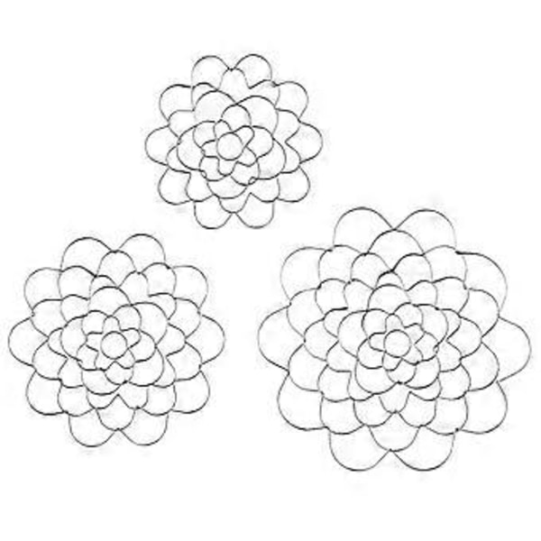 Blomsterarrangemang Rostfritt Stål Hjälpmedel Håller Växterna i Vasen i Ordning för Odling Jordgubbsblomma Silver 3pcs Set