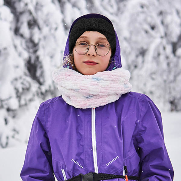 5 stk. Vinterstrikket pannebånd for kvinner, strikkede pannebånd for kvinner