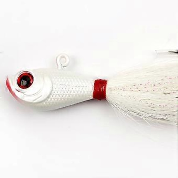 Fluke Viehe Karvaperho Suolavesi Makeanveden Vieheet Surffauskalastus Valkoinen Punainen Chartreuse Basso Kampela Ahven Raidallinen Sinikala Halibut Punakala (VALKOINEN)(3