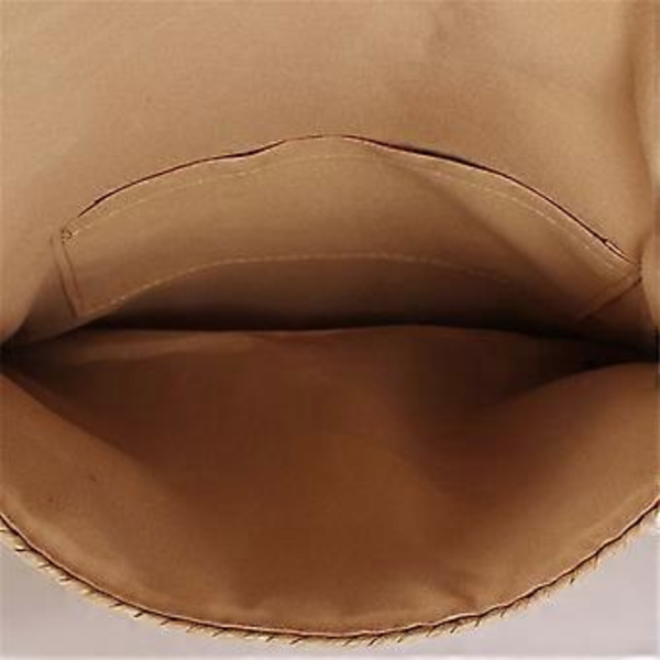 Allsidig Crossbody-väska för kvinnor Enkel handväska Strandväska i halm Axelväska Handgjord Messenger-väska Vardagsväska Ljusbrun Light brown