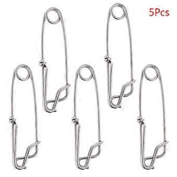 5 kpl/pakkaus pitkäsiimaleikareita ruostumattomasta teräksestä Snap Swivel Longline Branch Hanger Tonnikalan kalastusliittimet M