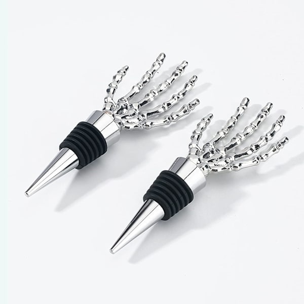 (Sølv) Vinstop, 2 Pacies Ghost Hand Vinflaskestopper C
