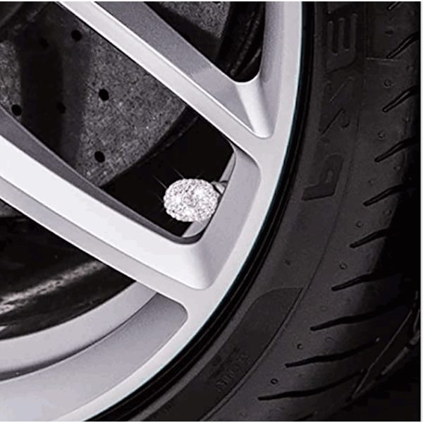 Ventilhattar, Auto Crystal Däckventil Dammskydd Diamant Strass