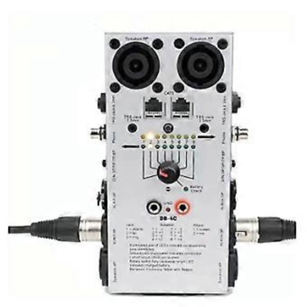 DB-4C Multi Audio Kabeltestare TRS XLR Audio Nätverkskabel Detektor Testare för Sceninspelning