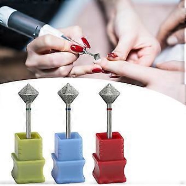 Kynsitaideporanterät Käytännölliset timantti kynsiporanterät Kynsien reunojen trimmaustyökalu Kynsitaiteen hiontapää Manikyyri työkalu Grinding head C