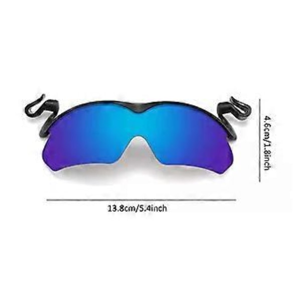 Clip Cap Solbriller, Clip On Hat Polariserede Solbriller, Cykling Fiskeri Jagt UV Beskyttelse Solbriller Blue