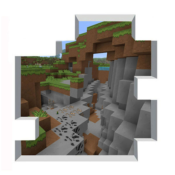 För Minecraft Giant Peel and Stick Wall Decal Cartoon Sticker St Fyndiq