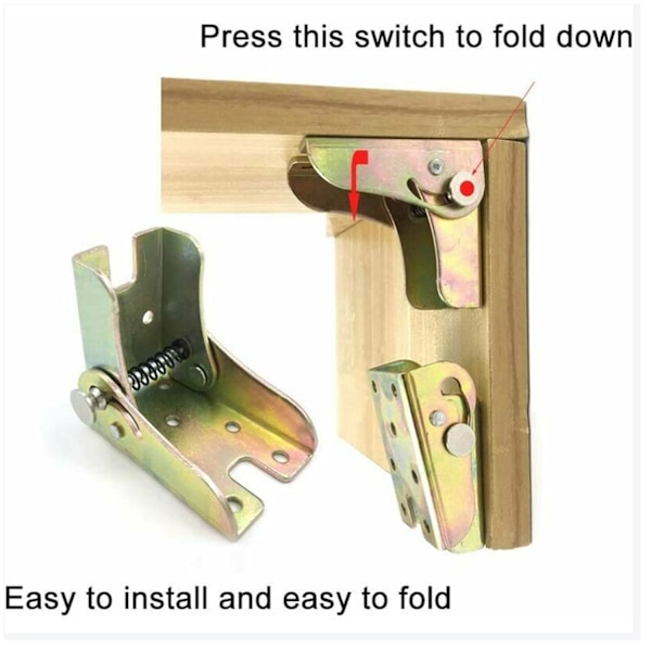 Folding Table Legs, Extended Table Bed Legs with Lock Buckle, Ho