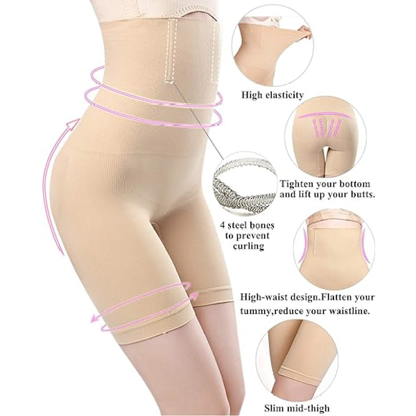 Shapewear för kvinnor med hög midja, kroppsskulpterande trosor med magkontroll