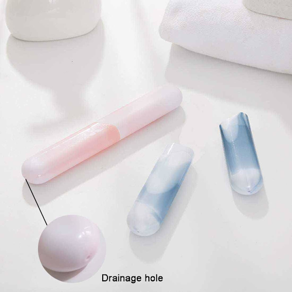 2-pack tandborsthållare, reseförvaring för tandborste, bärbar