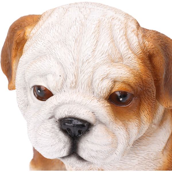 Engelsk Bulldog Hvalp Statue Realistisk Resin Bulldog Skulptur Til