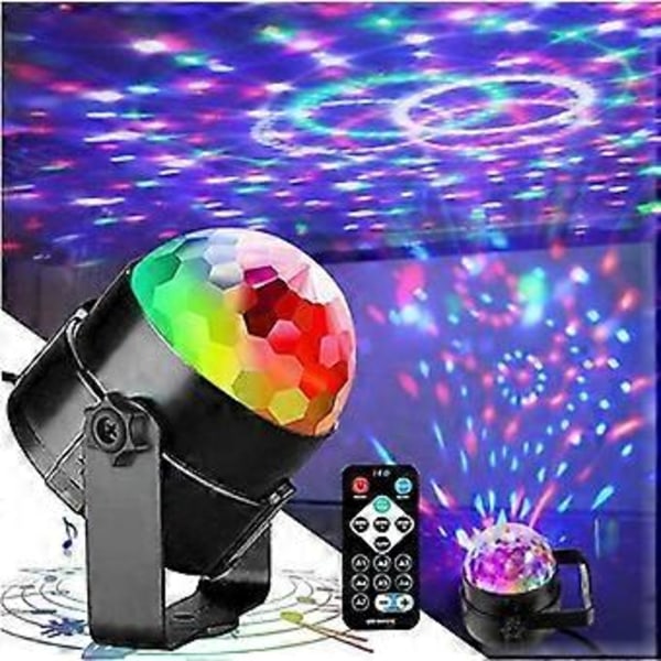 Discoking Discolys Partylys Discolys Lyseffekter 7 Farger Musikkstyrt Led Dj-lys Partybelysning Partylampe For Halloween Jul Ch