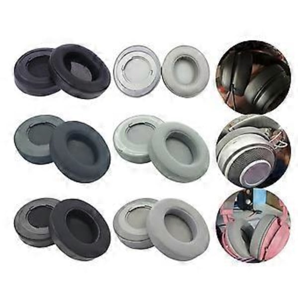 Kylande Gel/Läder Öronkuddar Öronkuddar för 7.1 V2 Hörlurar Headset Skydd 7.1 Surroundljud Brusreducerande Svart Black c
