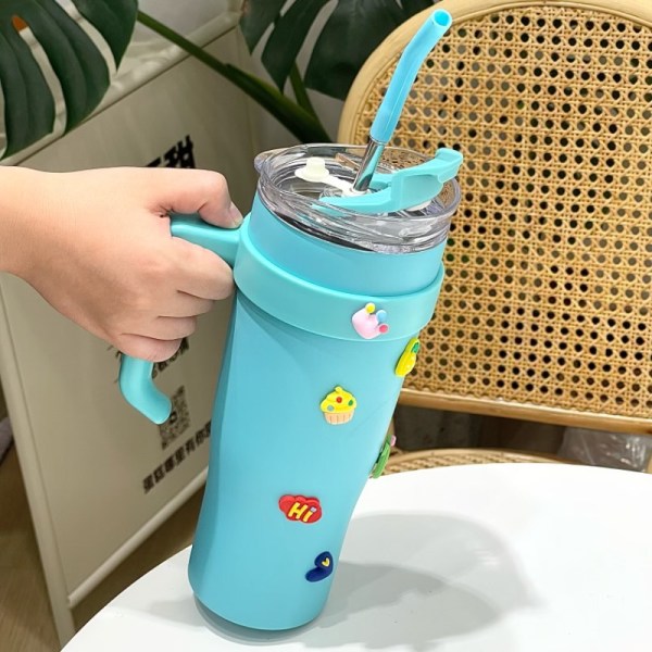 Blue 20oz=600ml, insulated cup with high appearance value and lar