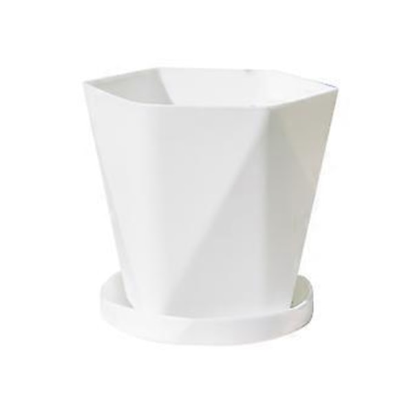 Balkong husholdnings plastblomsterpotte Nordisk tykk blomsterpotte piano hvit Julepynt