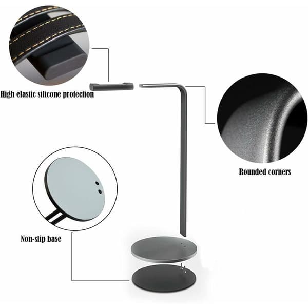 Hörlursstativ, aluminiumlegering, skrivbordsstativ för hörlurar