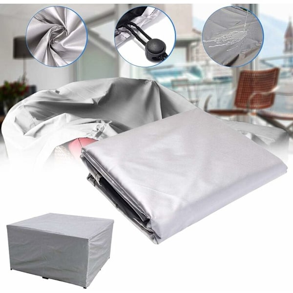 (Mitat: 115 x 115 x 70 cm) Puutarhakalusteet Suorakulmainen Puutarhakalusteiden Suoja, Polyesteri, Vedenpitävä, Pölytiivis, UV-Kestävä, Puutarhatuoleille Tai -Pöydille
