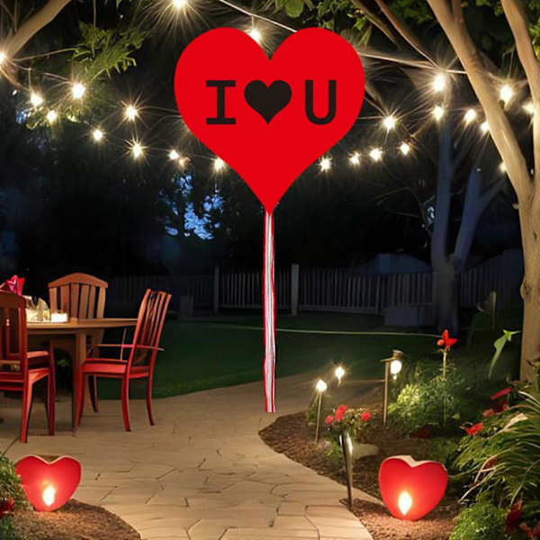 Valentinsdag Haveflag Kærlighed Filt Vedhæng Hjem Dekoration Valentinsdag Bryllup Dekoration Valentinsdag Gave C