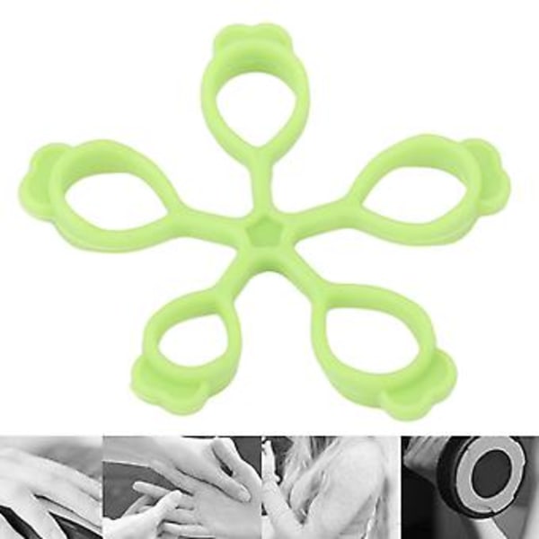 Silikone Fingerstrækker Blomsterform Springback Dekompression Håndgreb Forstærker til Kontor Udendørs (Lysegrøn 3 kg) Light Green 6.6lb