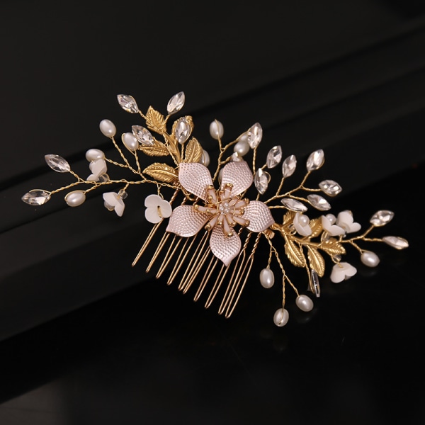 Silver#B Bröllop Kristall Hår Rankor Blomma Blad Hårprydnader Bröllop