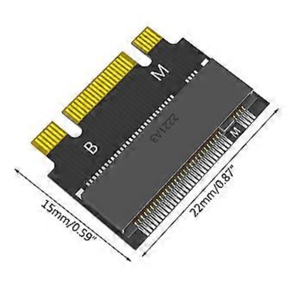 M.2 2230 till 2242 Förlängningsadapter, NGFF B+M Key NVME M-Key 2230 till 2242 Hane till Hona Förlängningsadapter för 2230mm SSD