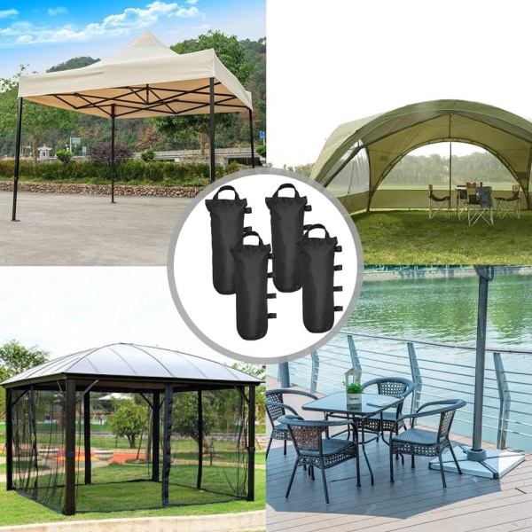 4 stk Industrielle Gazebo Vekt 1680D, Gazebo Sett, PVC Inner Linin