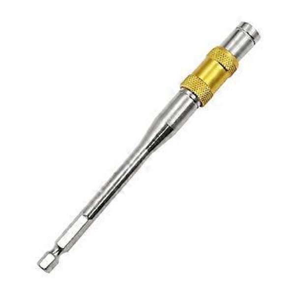 Effektiv Förlängningsstång för Stålborr Snabbväxling Skruvmejselbits Förlängningsstång för Elverktygstillbehör 45# Stål Silver Gul Silver Yellow