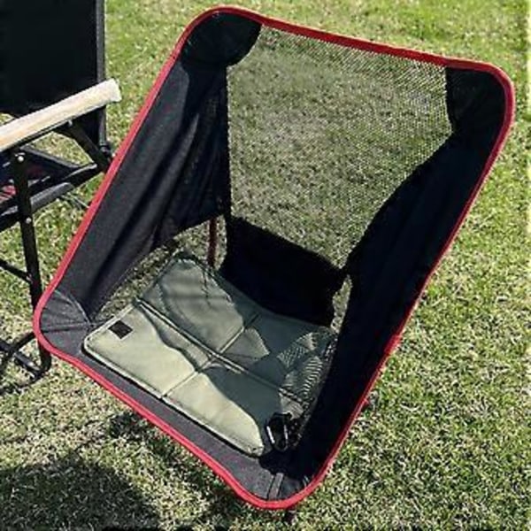 Slitstark Campingsittdyna Lätt att Bära Sittdyna Ryggsäck Rese Sittunderlag för Enkel Portabilitet Black Red