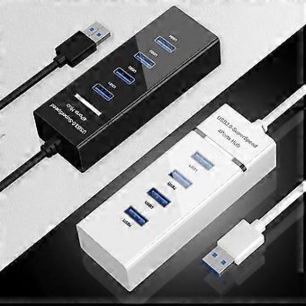 RYRA 4 Portin USB3.0 Hub Nopea Latauslaajennus 5Gbps HUB LED-merkkivalolla